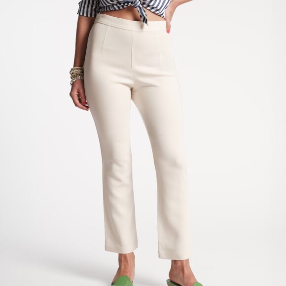 Frances Valentine Quincy Stretch Pant White - Picture 3 of 5